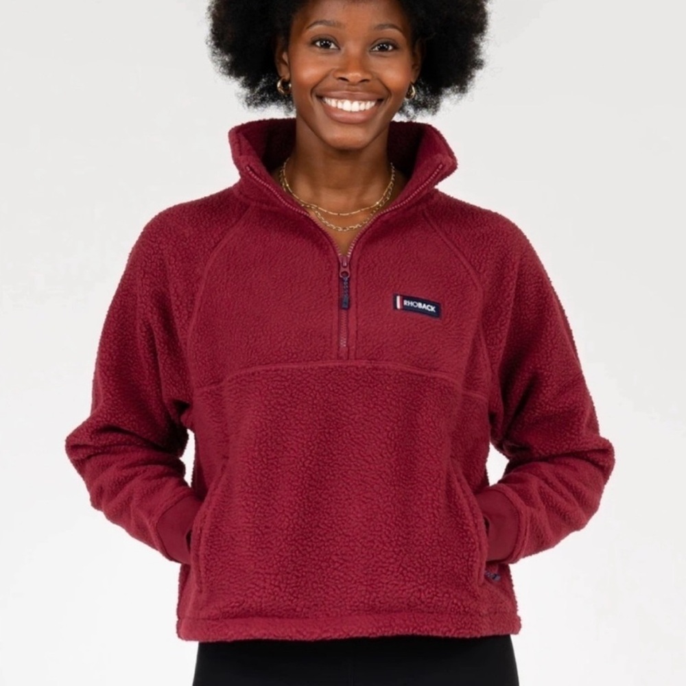 Rhoback Rivanna Fleece Pullover Burgundy Women’s Size M